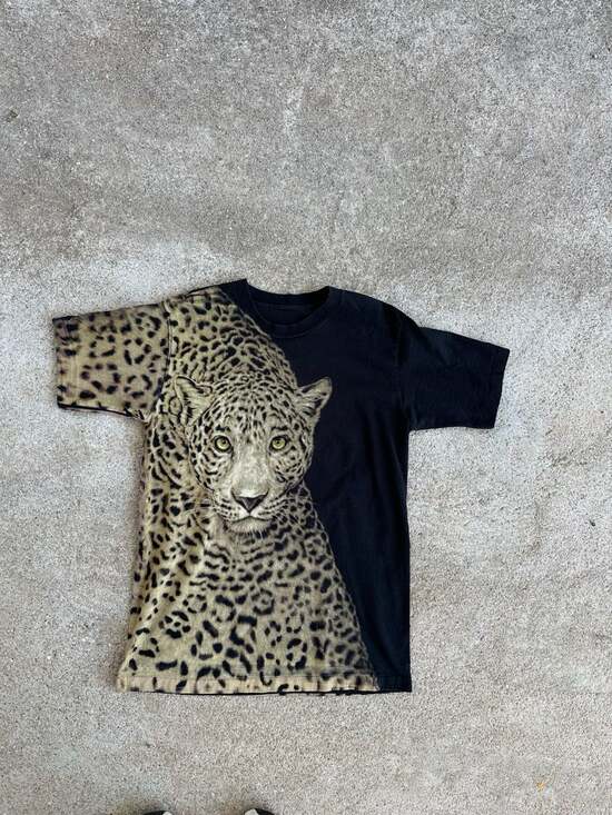 Liquid Blue Other - Vintage 90s Liquid Blue Leopard Split Face Graphic T-Shirt Size M
